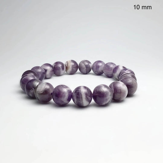 Chevron Amethyst Beaded Bracelet - Rocks and Gems Canada