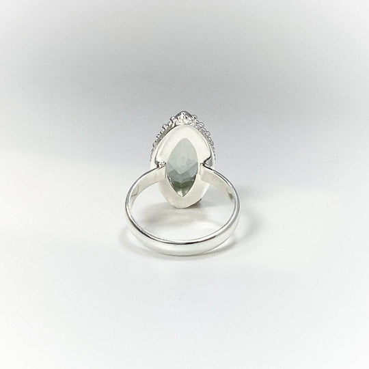 Green Amethyst Marquise Cut Ring - Rocks and Gems Canada