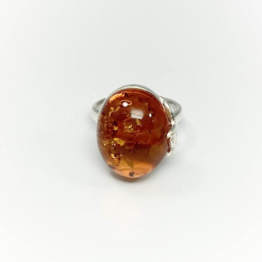 Cognac Amber Ring - Rocks and Gems Canada