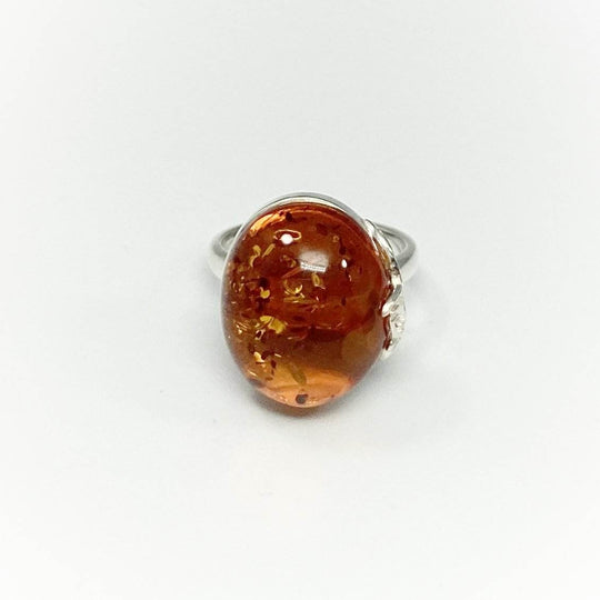 Cognac Amber Ring - Rocks and Gems Canada