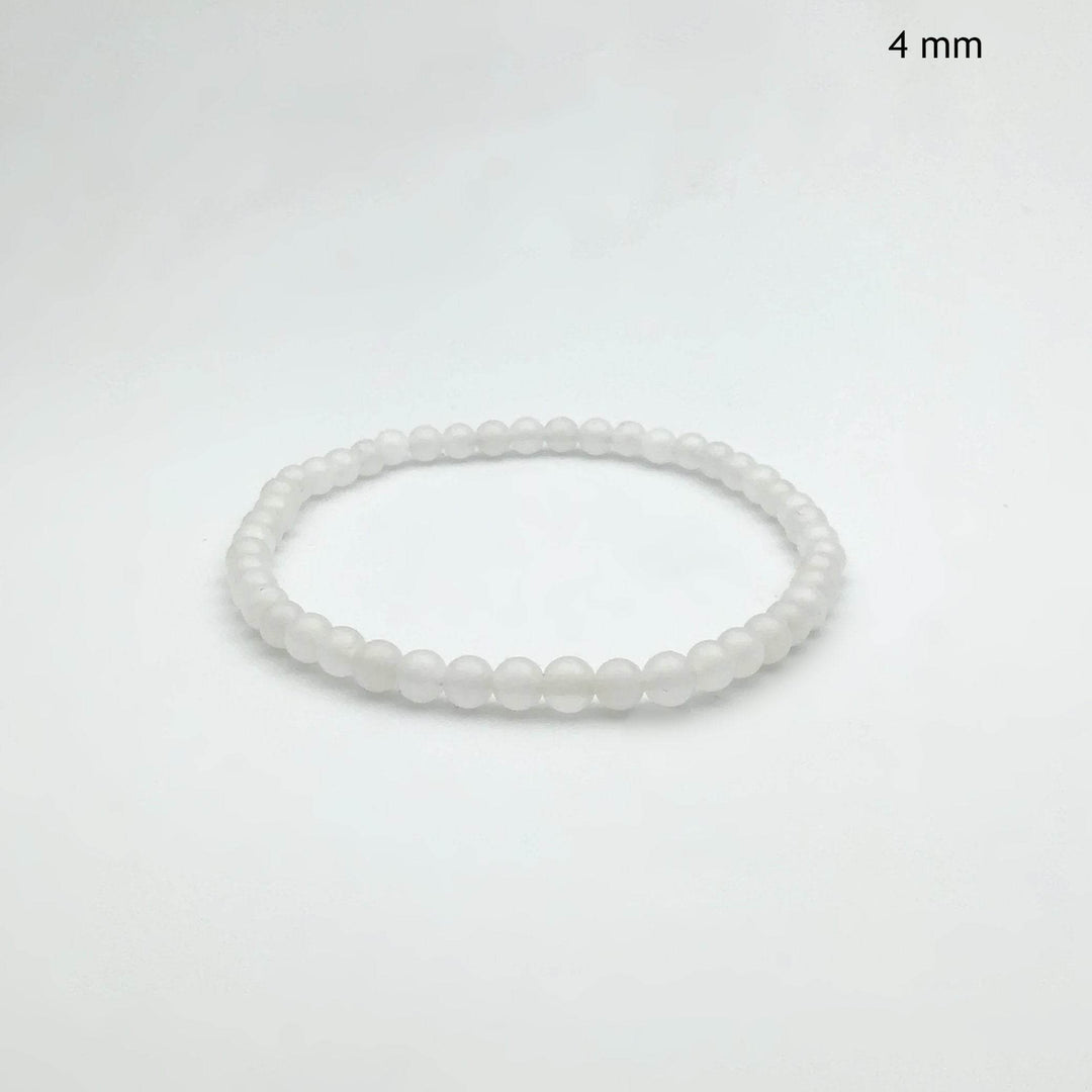 Milky Jade Beaded Bracelet - Rocks and Gems Canada