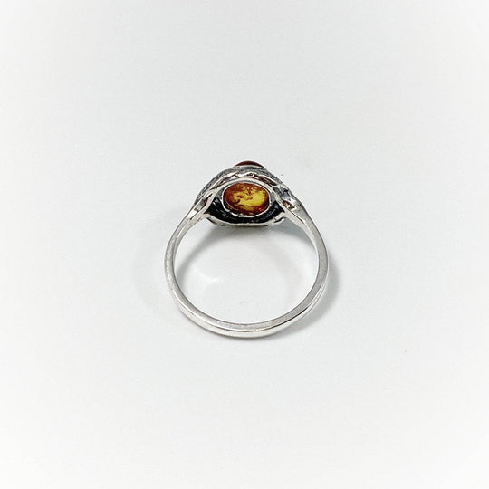 Cognac Amber Ring - Rocks and Gems Canada