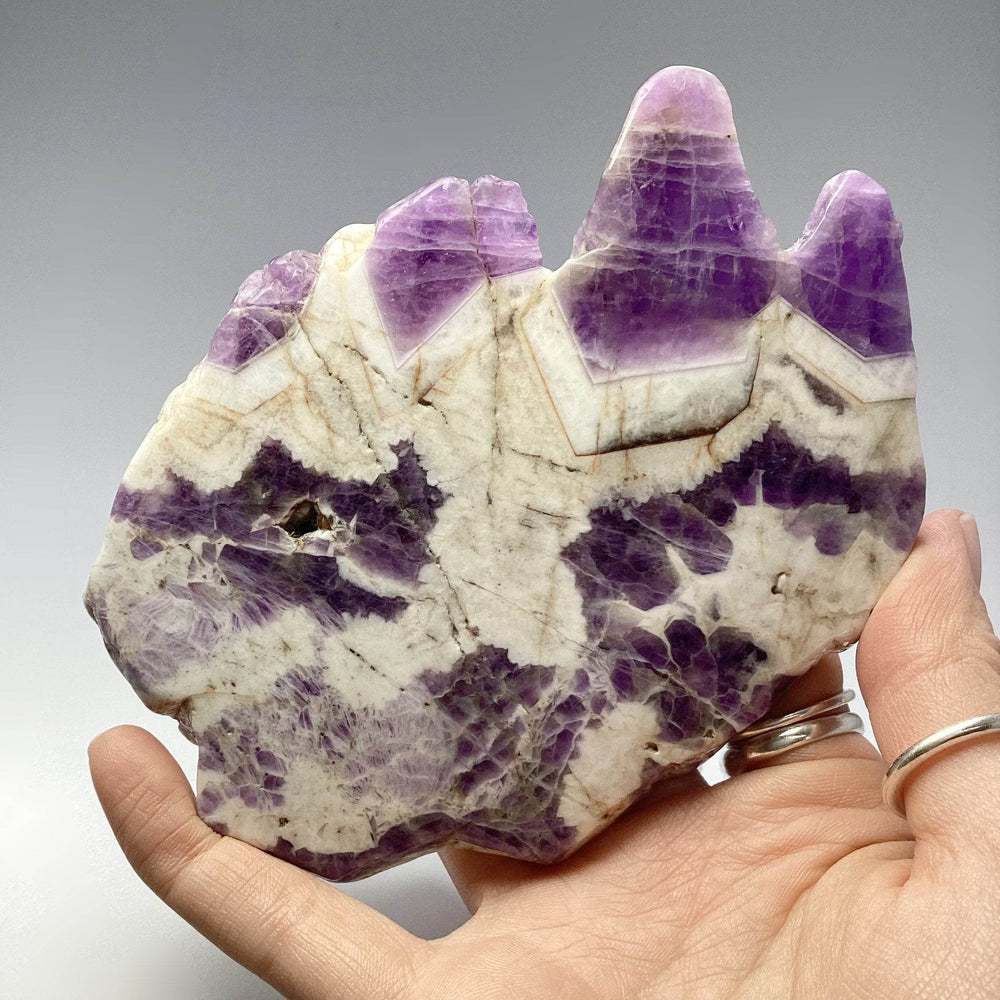 Chevron Amethyst Slice - Rocks and Gems Canada
