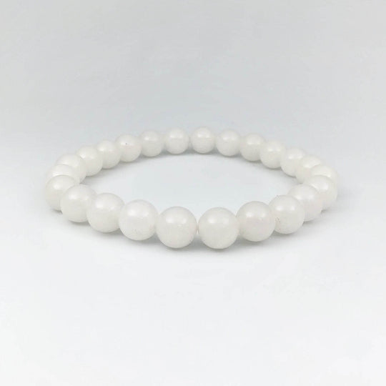 Milky Jade Beaded Bracelet - Rocks and Gems Canada