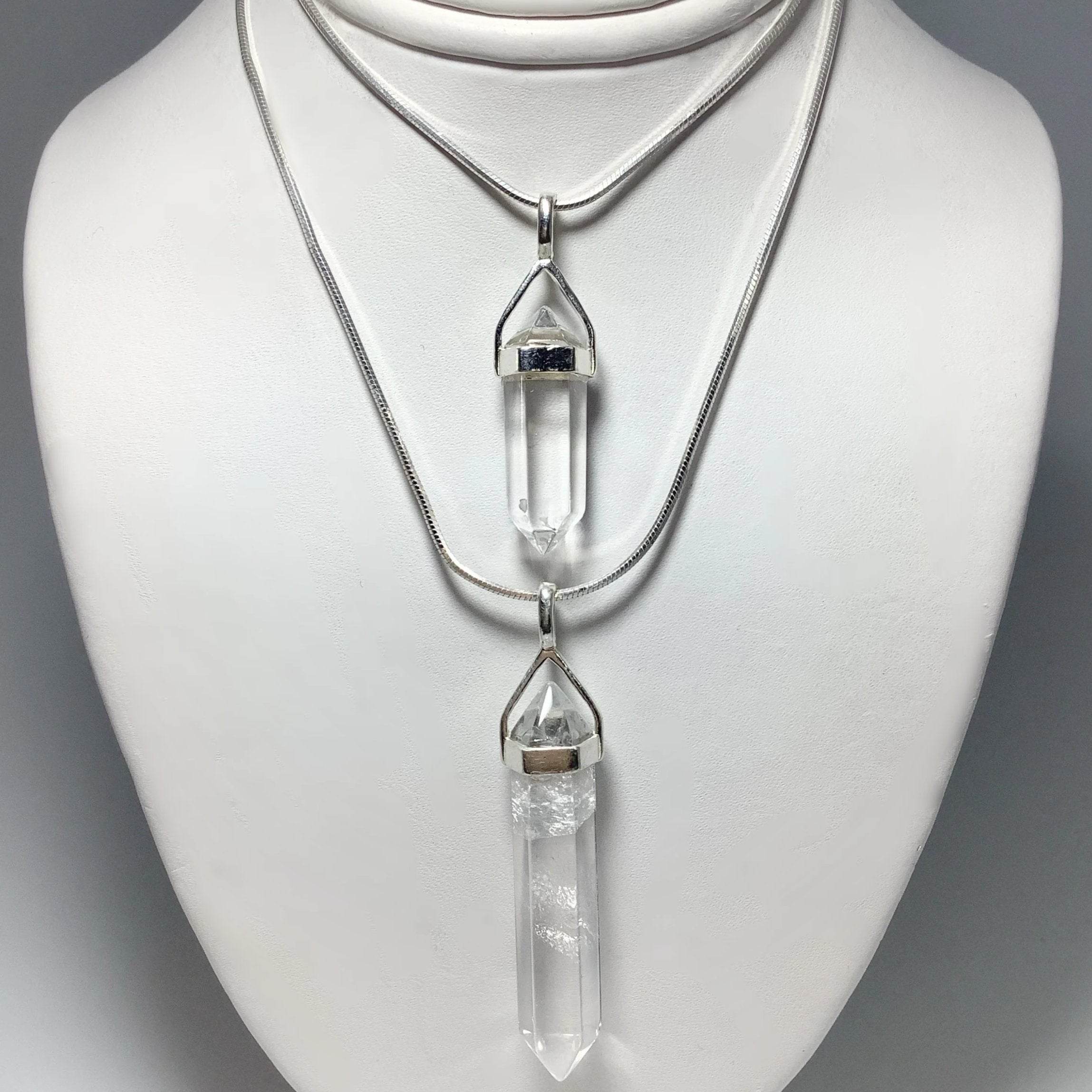 Quartz Double Terminated Point Pendant - Rocks and Gems Canada