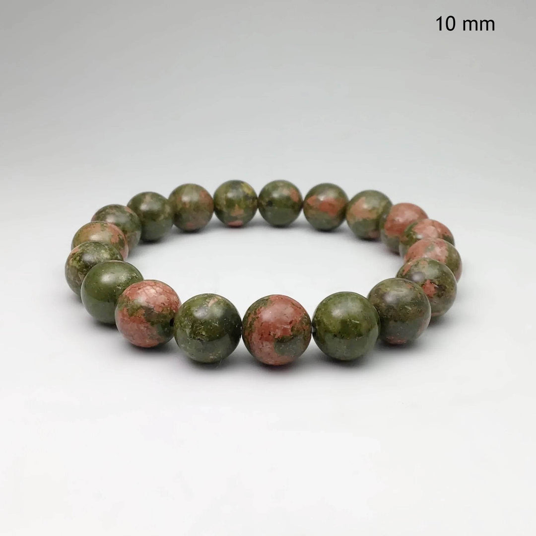 Unakite Jasper Beaded Bracelet - Rocks and Gems Canada