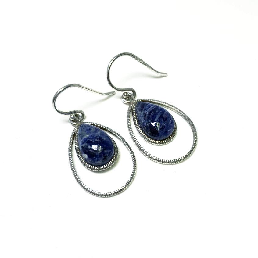 Sodalite Dangle Earrings - Rocks and Gems Canada