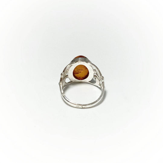 Cognac Amber Ring - Rocks and Gems Canada