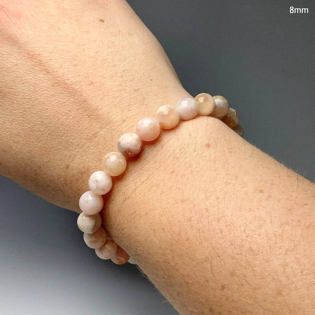 Flower Agate Beaded Bracelet - Rocks and Gems Canada