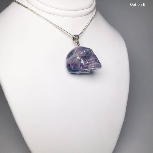 Fluorite Skull Pendant - Rocks and Gems Canada
