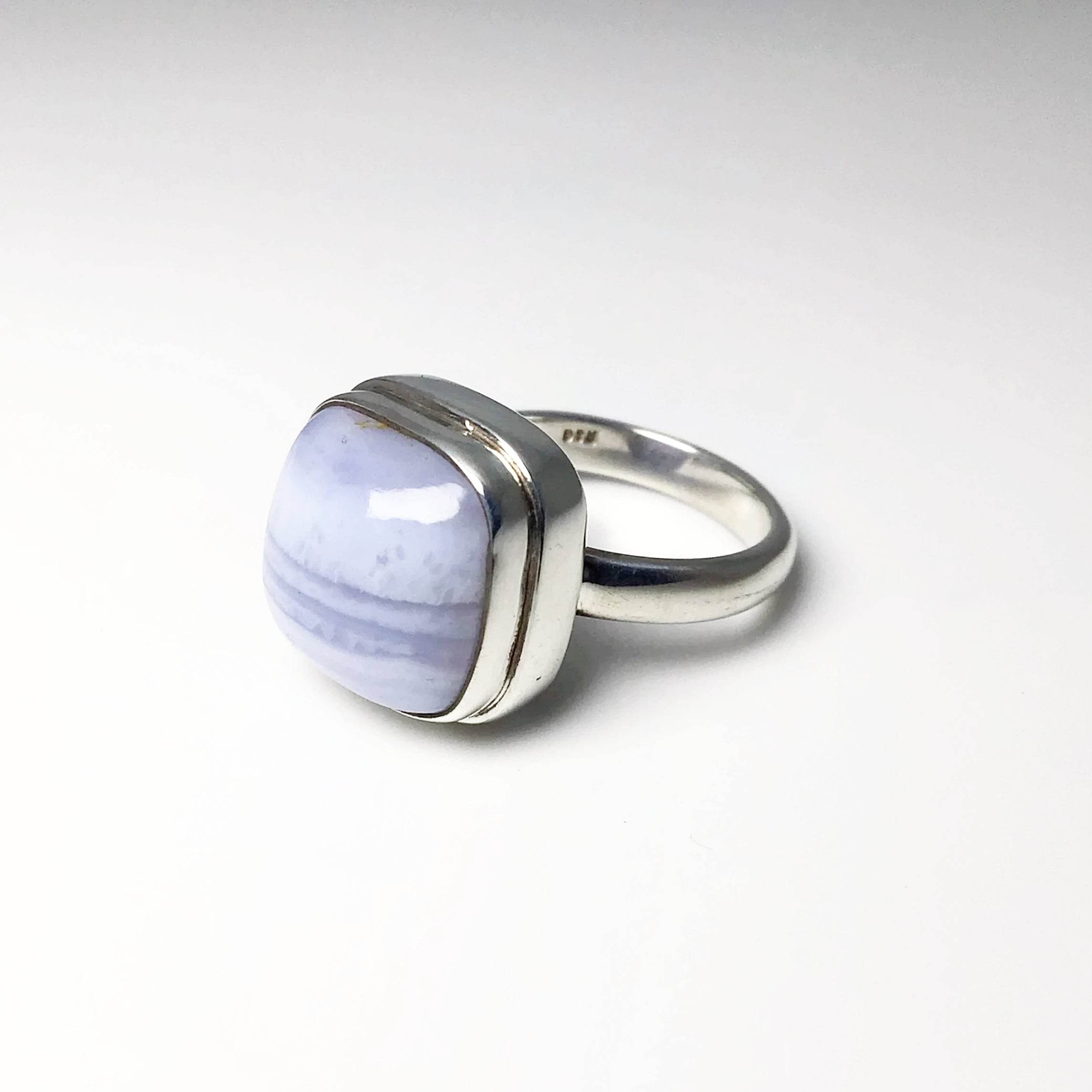 Blue Lace Agate Ring - Rocks and Gems Canada