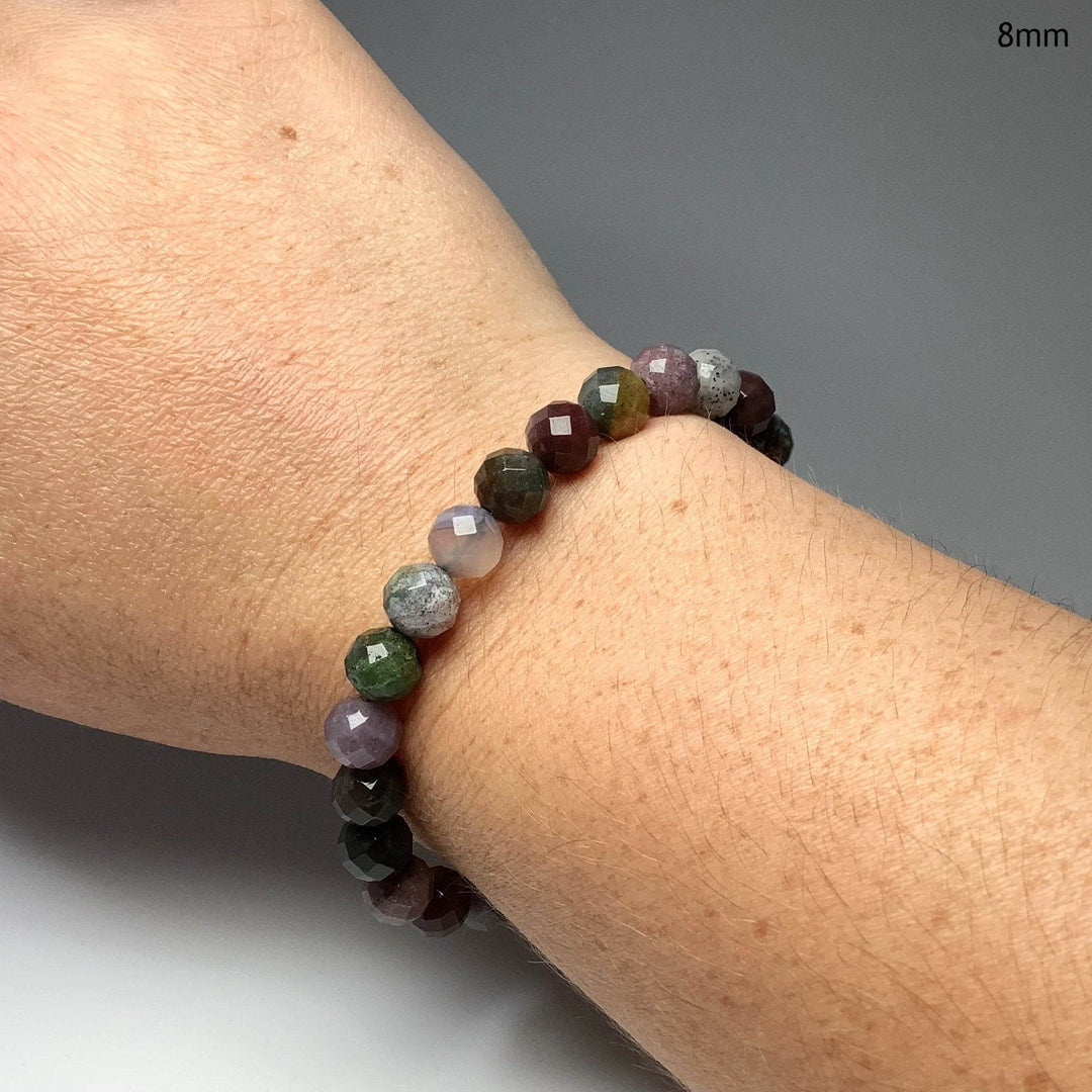 Indian Agate Faceted Beaded Bracelet - Rocks and Gems Canada