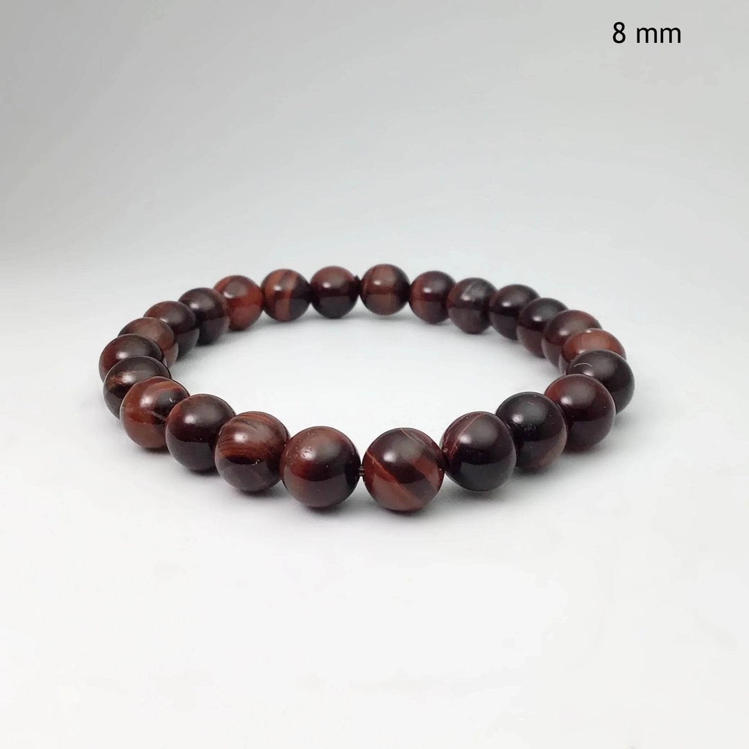 Red Tiger Eye Beaded Bracelet - Rocks and Gems Canada