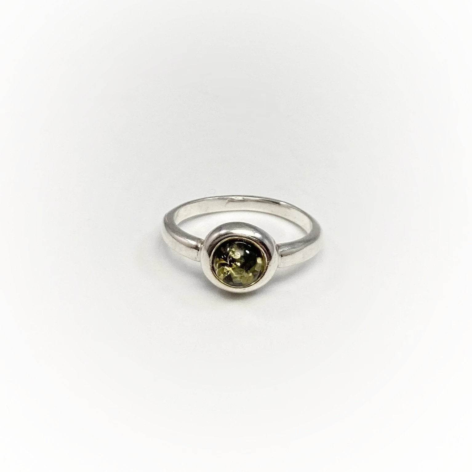 Green Amber Ring - Rocks and Gems Canada