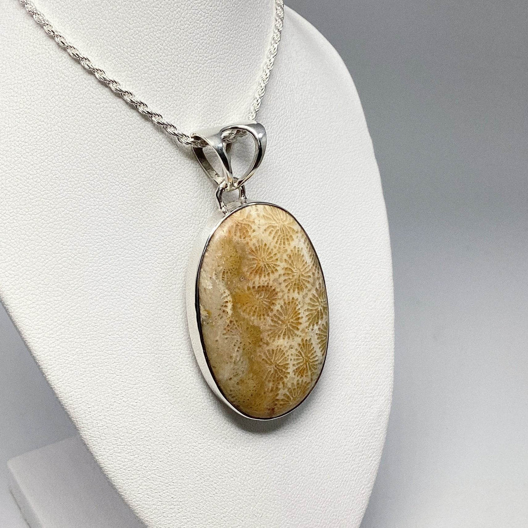 Fossilized Coral Pendant - Rocks and Gems Canada