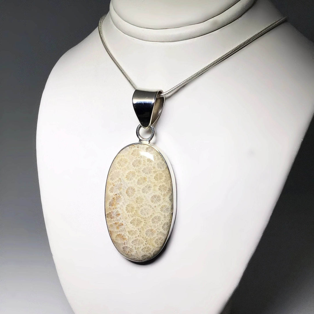 Fossilized Coral Pendant - Rocks and Gems Canada
