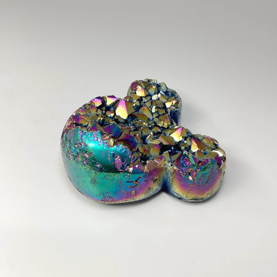 Rainbow Amethyst Druze Cluster Bear Carving - Rocks and Gems Canada