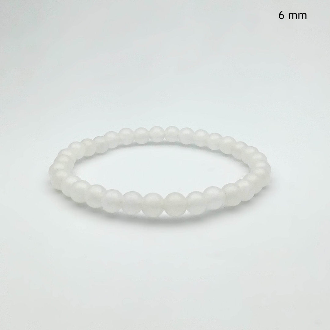 Milky Jade Beaded Bracelet - Rocks and Gems Canada