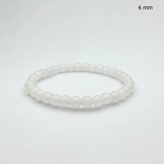Milky Jade Beaded Bracelet - Rocks and Gems Canada