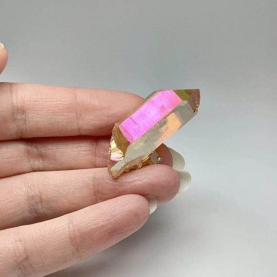 Sunset Aura Quartz Cluster - Rocks and Gems Canada