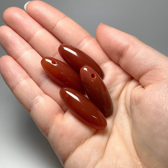 Carnelian Agate Drilled Pendant - Rocks and Gems Canada