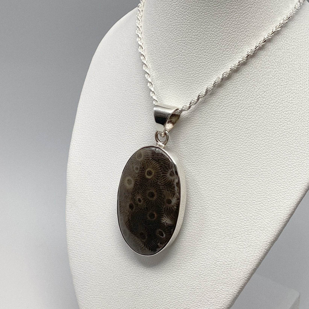 Fossilized Coral Pendant - Rocks and Gems Canada