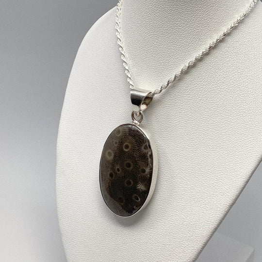 Fossilized Coral Pendant - Rocks and Gems Canada