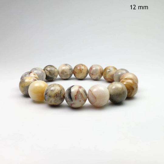 Natural Crazy Lace Agate Beaded Bracelet - Rocks and Gems Canada