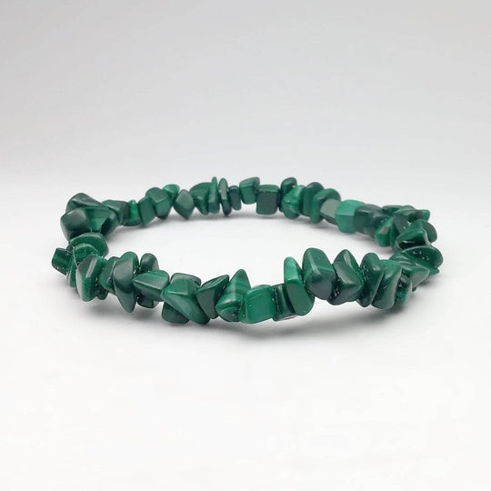 Malachite Chip Beaded Bracelet - Rocks and Gems Canada