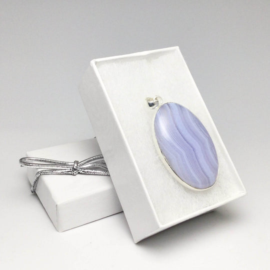 Blue Lace Agate Pendant - Rocks and Gems Canada