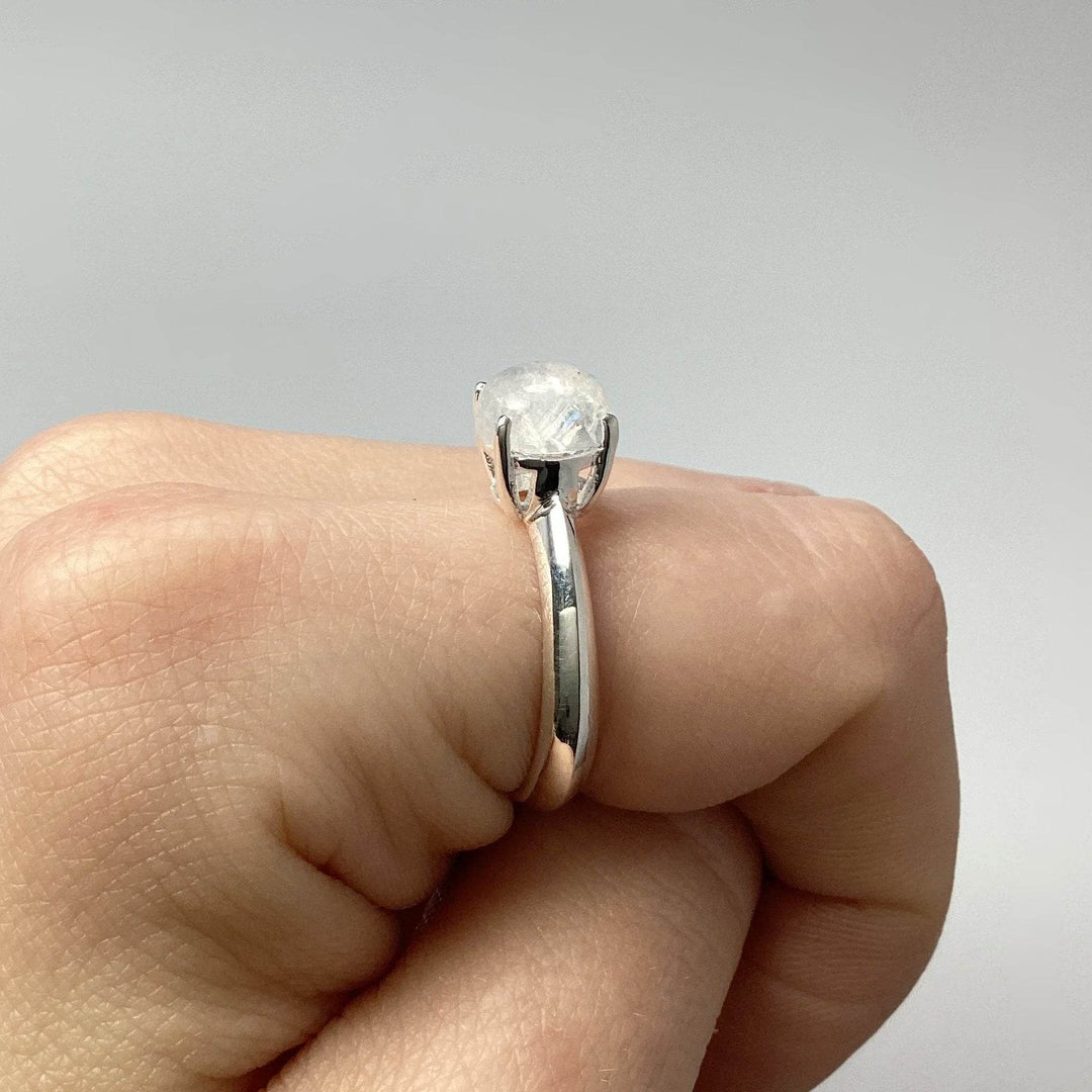 Rainbow Moonstone Ring - Rocks and Gems Canada