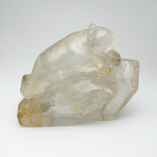Hematoid Quartz Bear Carving - Rocks and Gems Canada