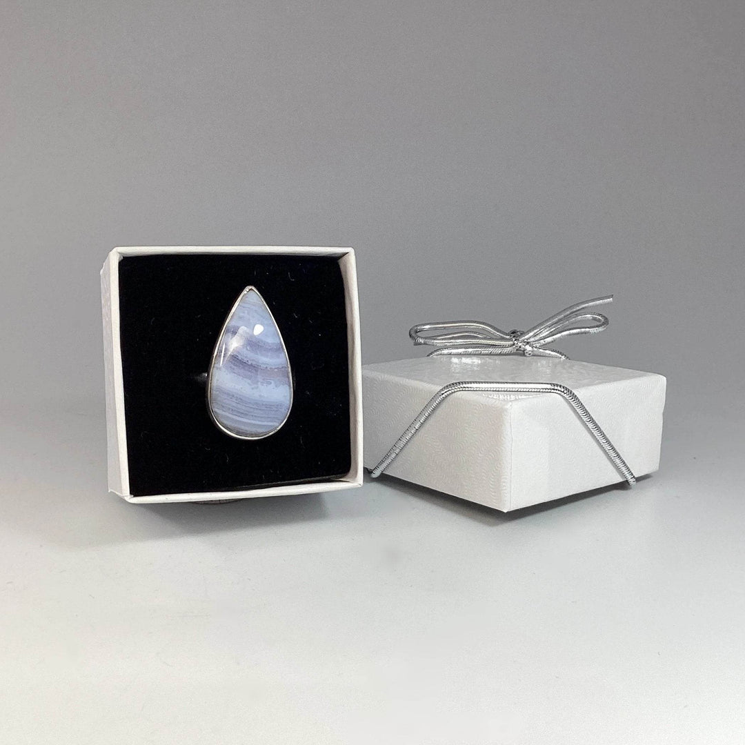 Blue Lace Agate Ring - Rocks and Gems Canada