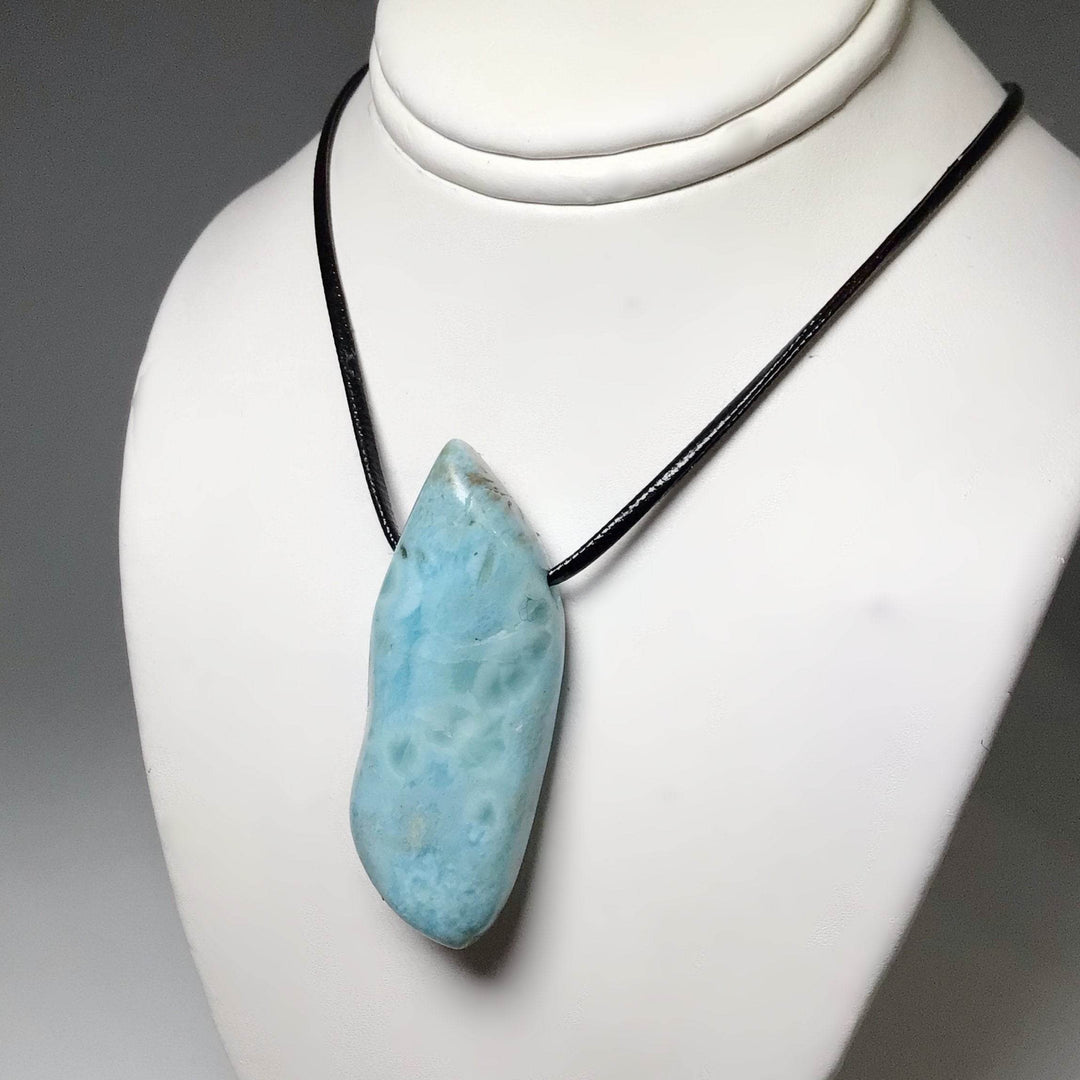 Larimar Drilled Pendant - Rocks and Gems Canada