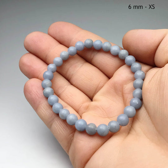 Angelite Beaded Bracelet - Rocks and Gems Canada