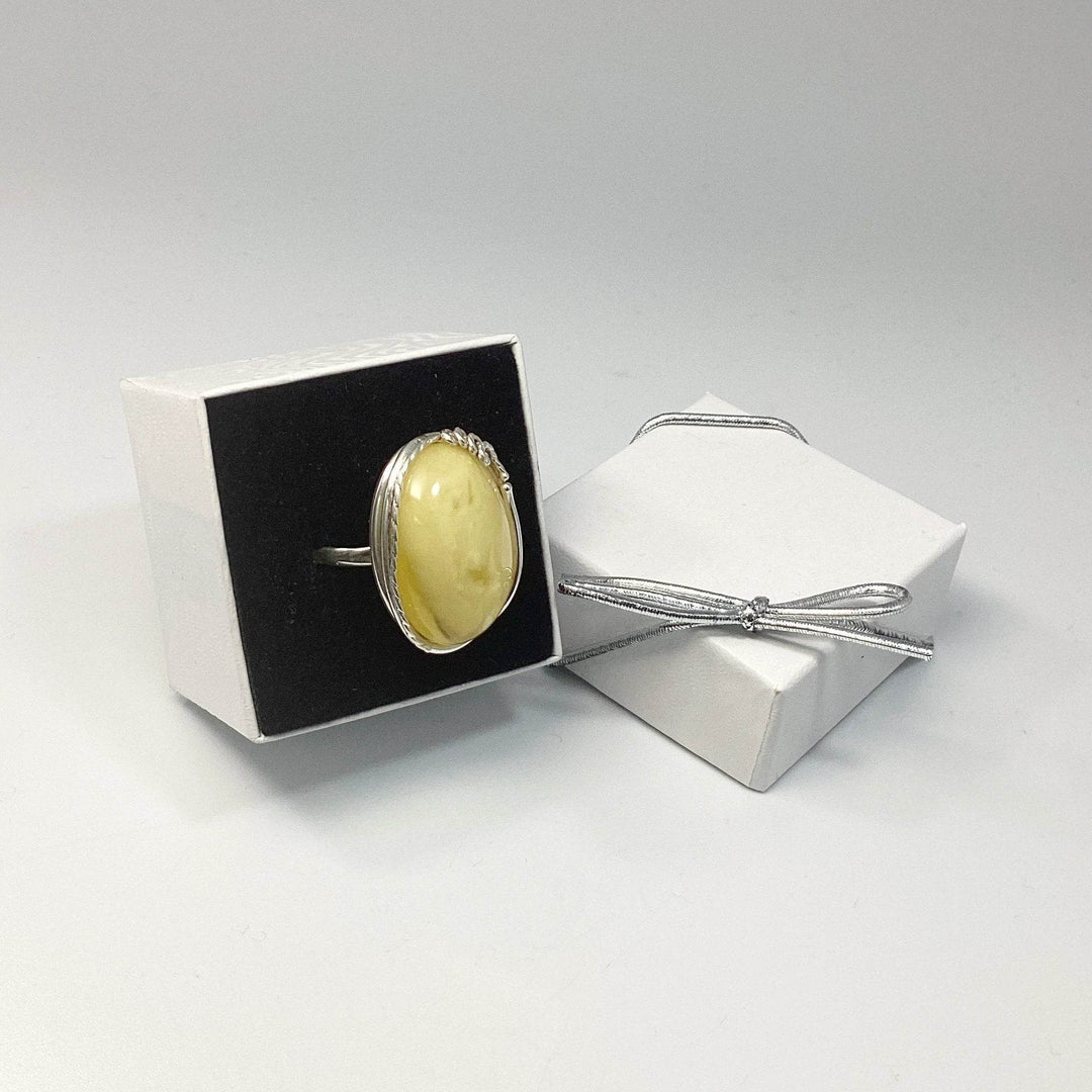 Butterscotch Amber Ring - Rocks and Gems Canada