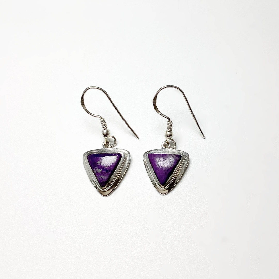Sugilite Dangle Earrings - Rocks and Gems Canada