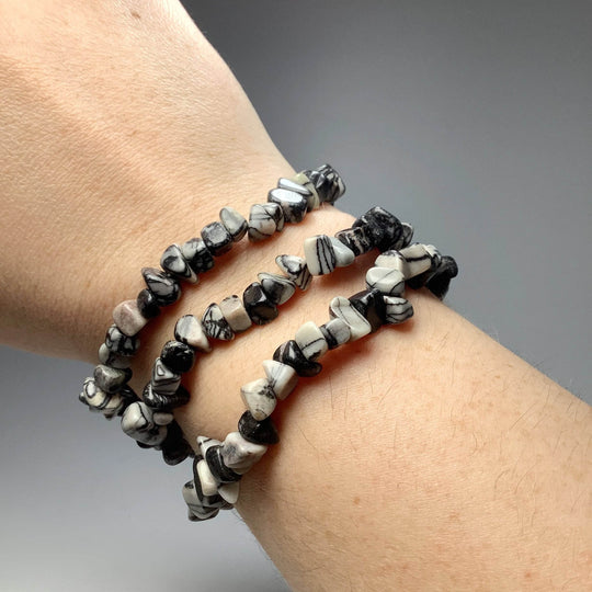 Web Jasper Chip Beaded Bracelet - Rocks and Gems Canada