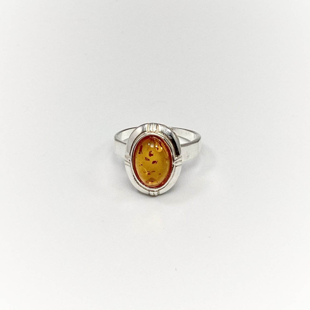Cognac Amber Ring - Rocks and Gems Canada