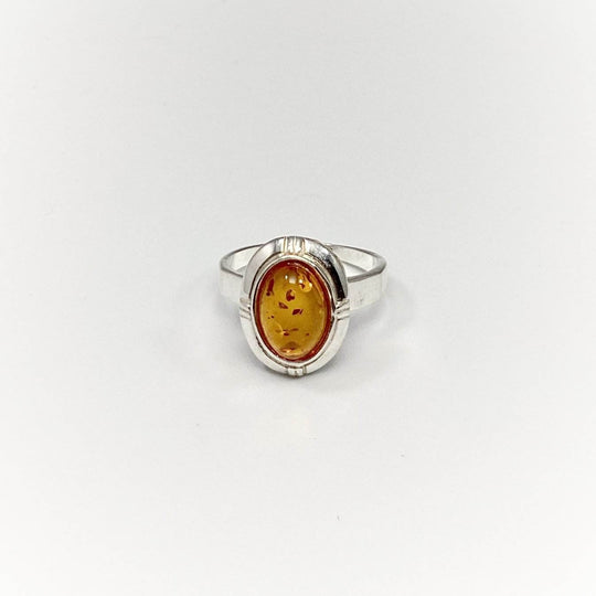 Cognac Amber Ring - Rocks and Gems Canada