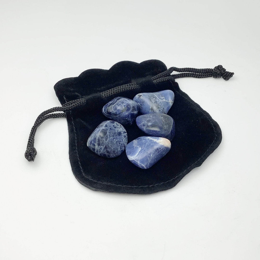 Sodalite Small Tumbles Pouch - Rocks and Gems Canada