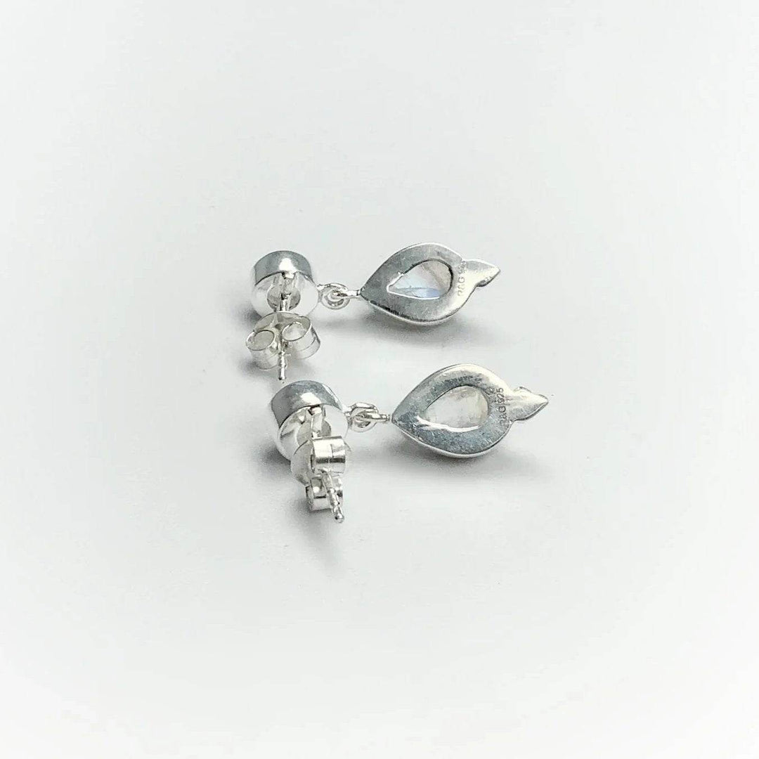 Rainbow Moonstone Stud Earrings - Rocks and Gems Canada