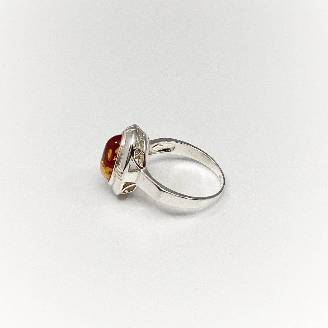 Cognac Amber Ring - Rocks and Gems Canada