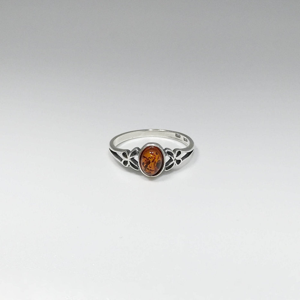 Cognac Amber Ring - Rocks and Gems Canada