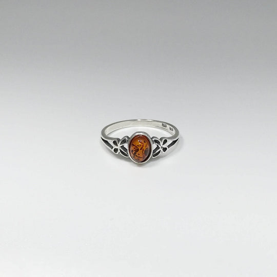 Cognac Amber Ring - Rocks and Gems Canada