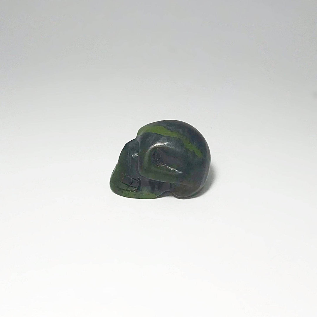 Carved Canadian Jade Skull - Rocks and Gems Canada
