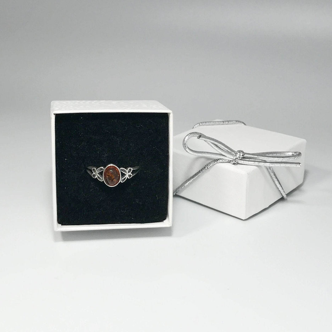 Cognac Amber Ring - Rocks and Gems Canada