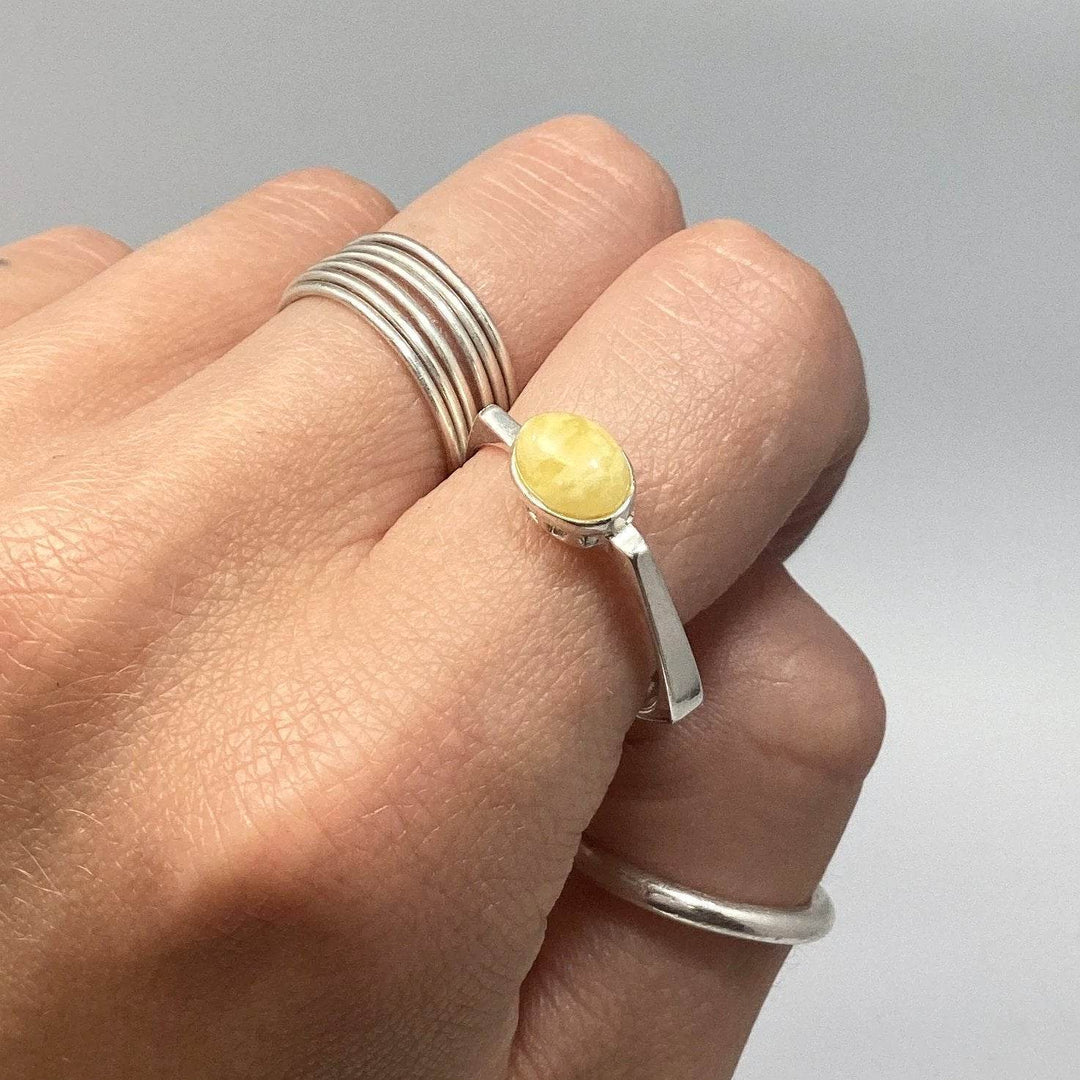 Butterscotch Amber Ring - Rocks and Gems Canada