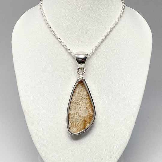 Fossilized Coral Pendant - Rocks and Gems Canada