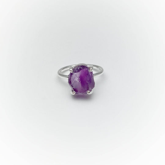 Rough Amethyst Ring - Rocks and Gems Canada